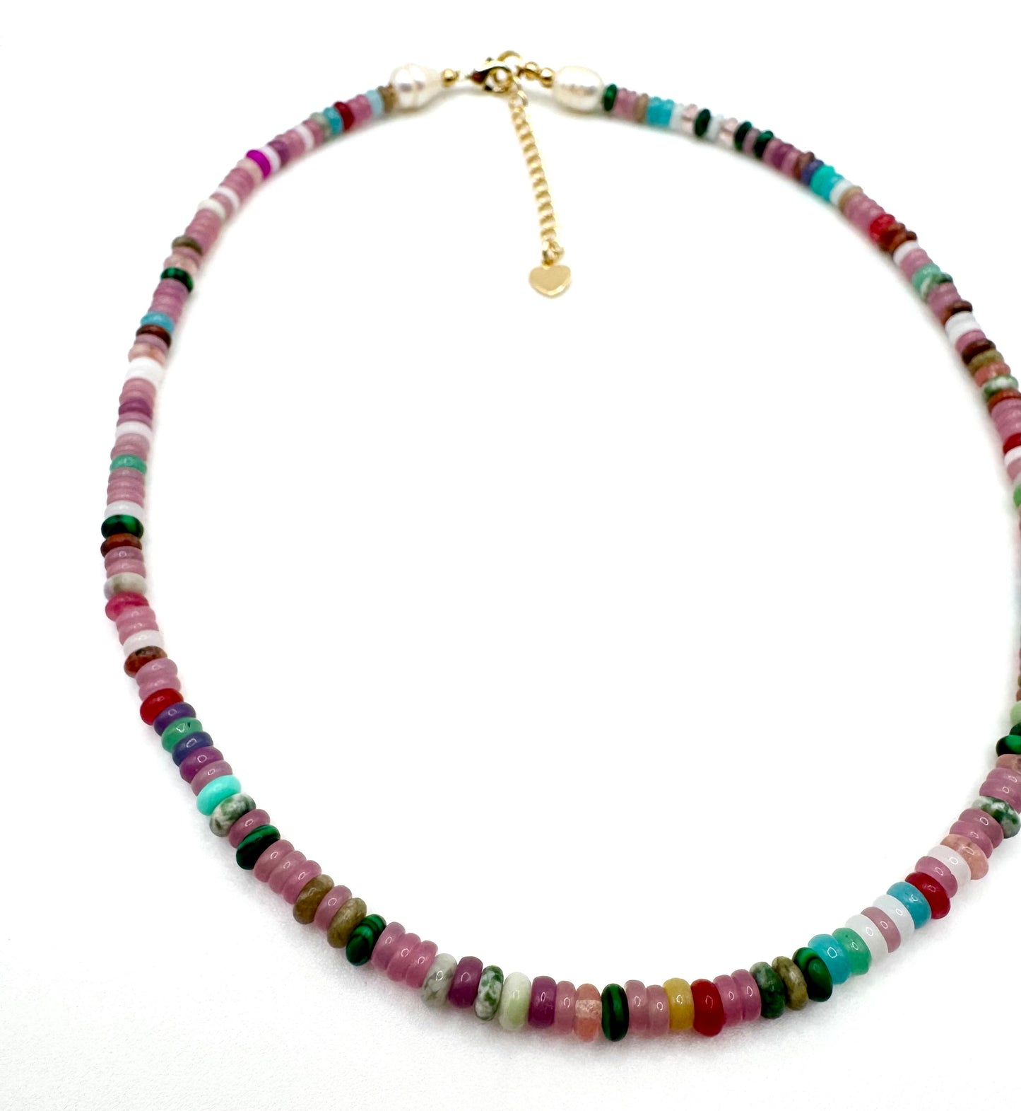 Tiny Multicolor Gemstone Necklace