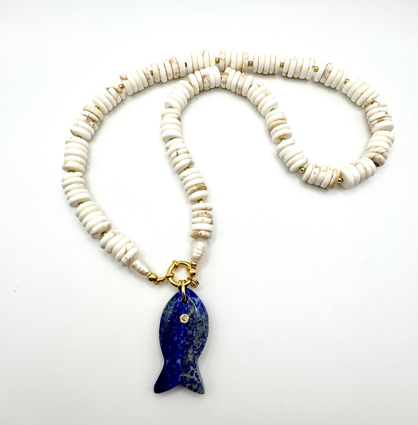 White turquoise + lapis fish
