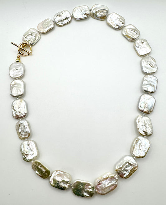 Rectangular Freshwater Pearl Necklace