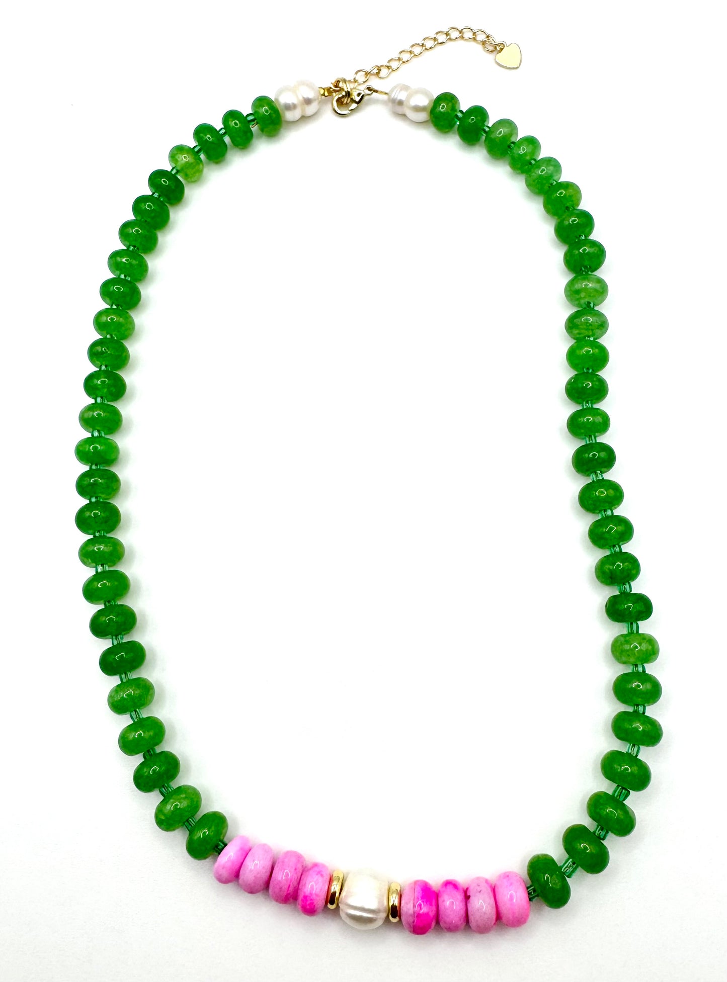 Springtime Green + Pink Opal + Freshwater Pearl