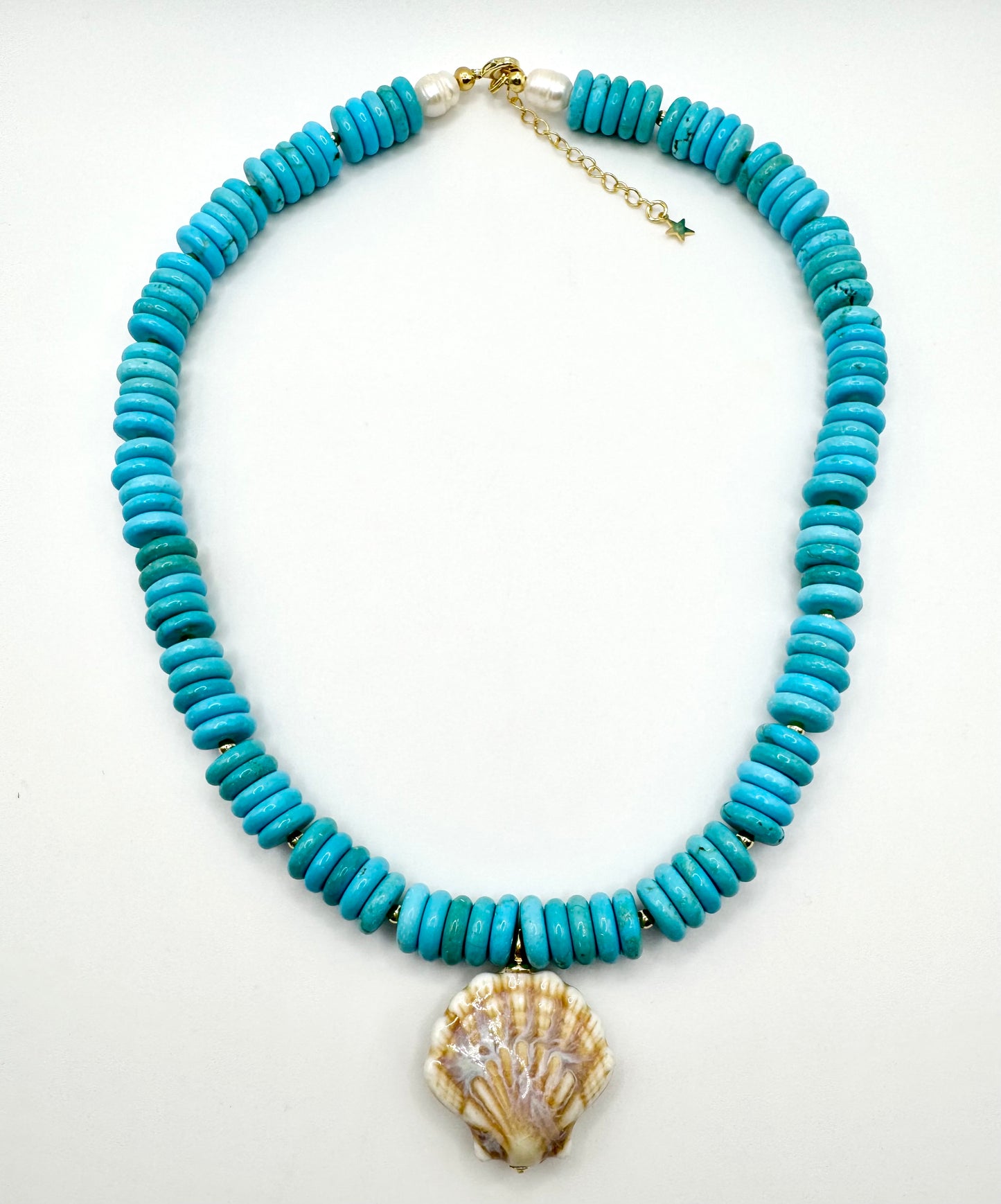 Turquoise+ceramic shell