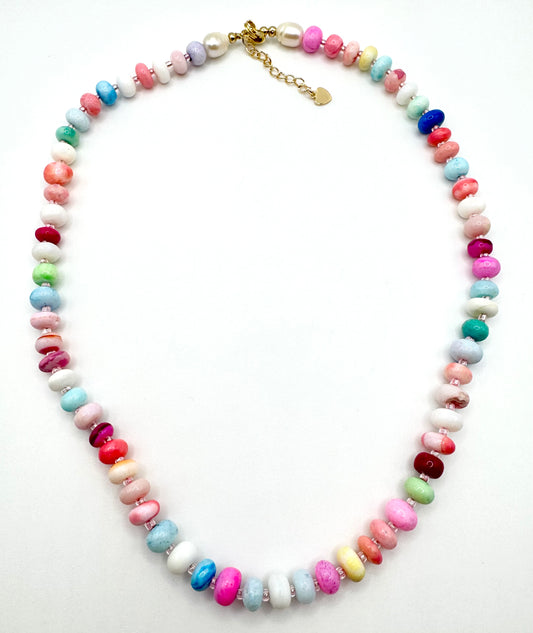 Springtime Opal + Pink Necklace